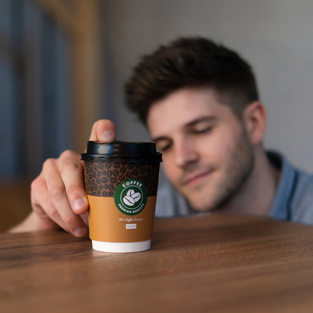 Calcetines de hombre Soxo café en taza