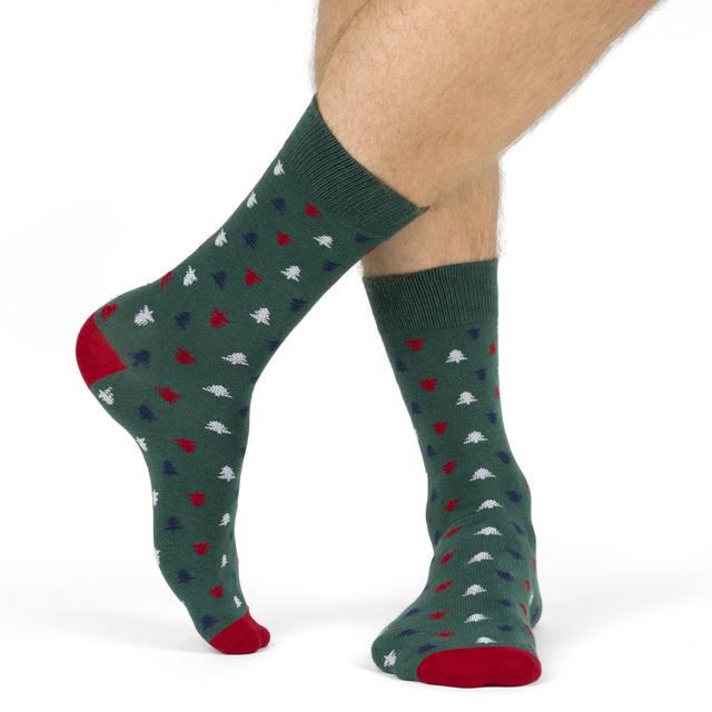 Set 3x Calcetines coloridos para hombre SOXO GOOD STUFF Calcetines de algodón de regalo de feliz Navidad