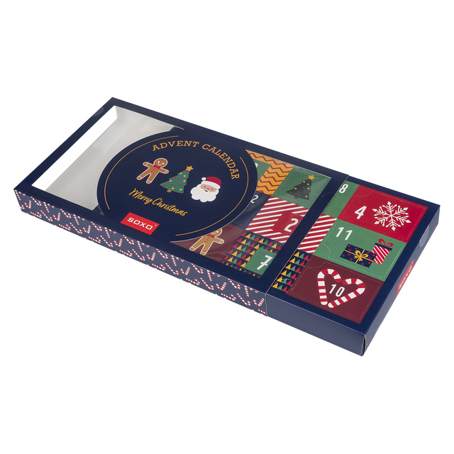 calendario de adviento | regalo de navidad | Mikolajki | para él | Juego de 6 calcetines SOXO GOOD STUFF de color para hombre