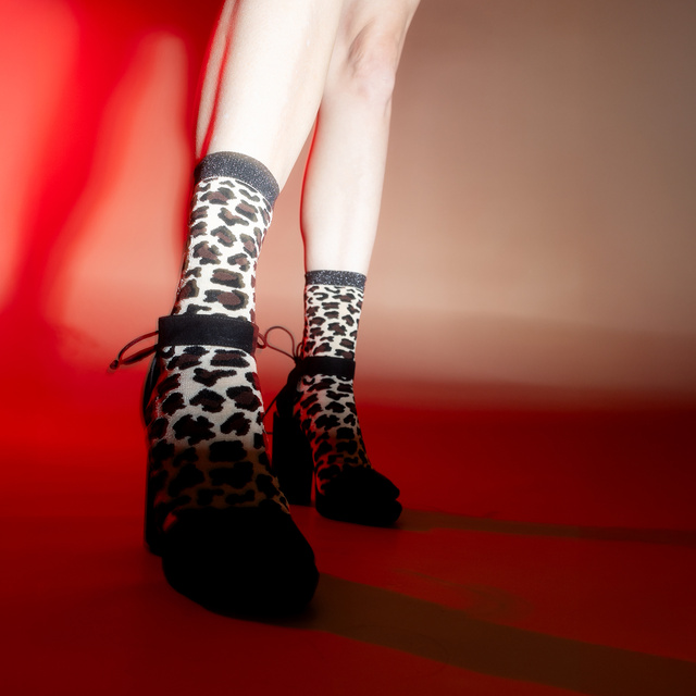 Calcetines de mujer SOXO Leopard classic en paquete - 3 pares