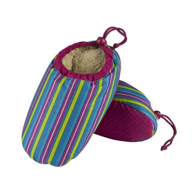 Zapatillas de mujer azules SOXO soft warm con plumas de pato