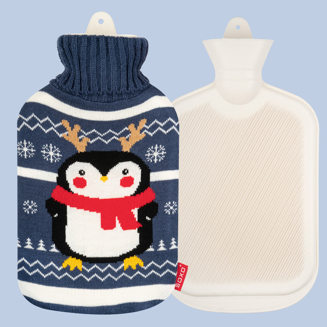 Calentador térmico de pingüinos Soxo en jersey regalo divertido Papá Noel | Navidad