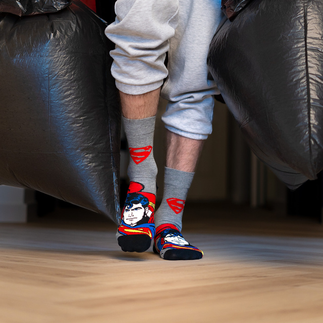 Calcetines DC Comics Batman/Superman para hombre - 3 pares