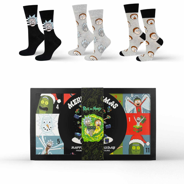 Calendario de Adviento Rick and Morty Lote de 6 calcetines de hombre SOXO