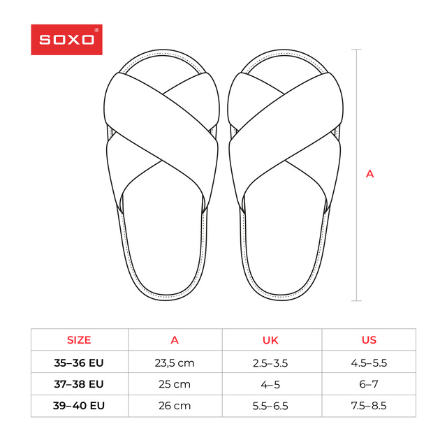Zapatillas de casa SOXO de grafito suave para mujer en caja de regalo con pegatinas