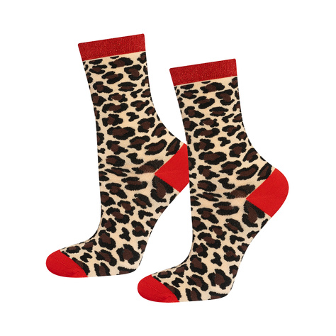 Calcetines de mujer SOXO Leopard classic en paquete - 3 pares