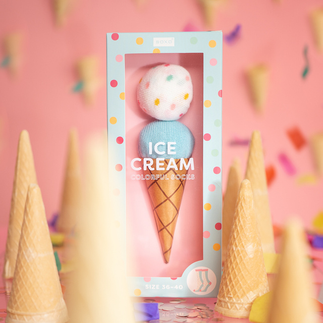 Calcetines SOXO de mujer | Helado en una caja | Gran idea de regalo