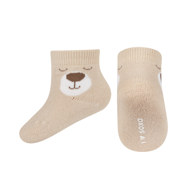 SOXO calcetines para bebés con oso-cara con