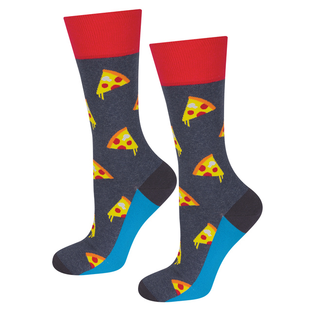 Calcetines de colores para hombre SOXO gallina | pizza | linterna | huevo - 4 pares 