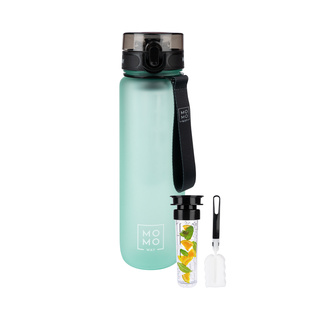 MOMO WAY Botella de agua verde claro | ideal para viajes | BPA free | Tritan