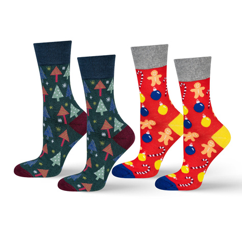 Juego de 2x calcetines de hombre SOXO GOOD STUFF de colores divertidos Navidad