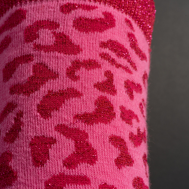 Calcetines de mujer SOXO Leopard rosas en paquete - 3 pares