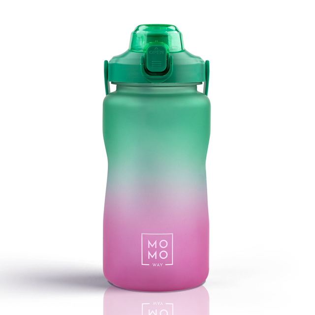 Botella de agua 1,5L verde-rosa | BPA free