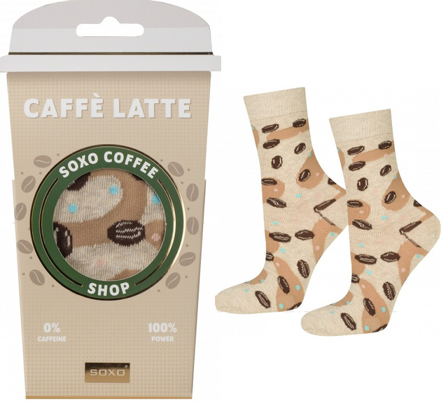 Calcetines de mujer SOXO | Café en café con leche | idea de regalo perfecta
