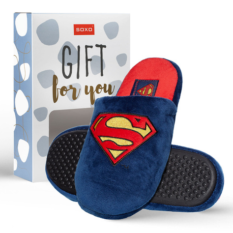 Pantuflas Hombre SOXO Superman DC Comics | en una caja de regalo