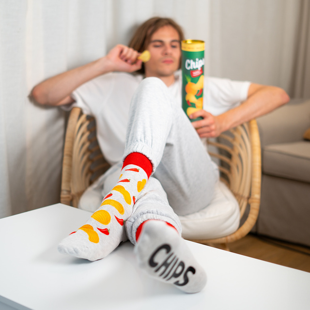 Lote de 3x SOXO calcetines de hombre chips en tubo