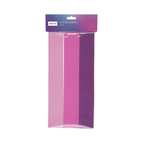 Set de 3 bandas de resistencia Soxo rosa para ejercicio 
