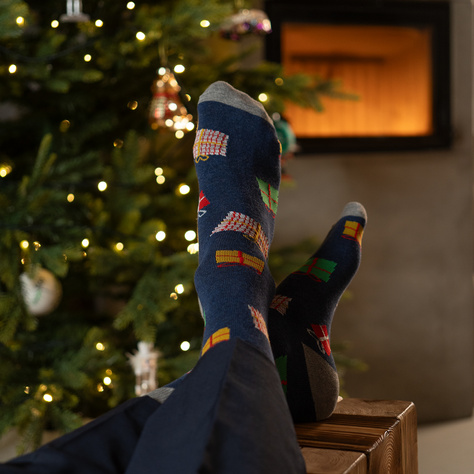 Juego de 3 calcetines coloridos SOXO GOOD STUFF para hombre, un regalo de Navidad