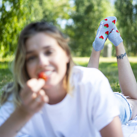 Juego de 4 calcetines tobilleros SOXO de colores para mujer | coloridos patrones divertidos