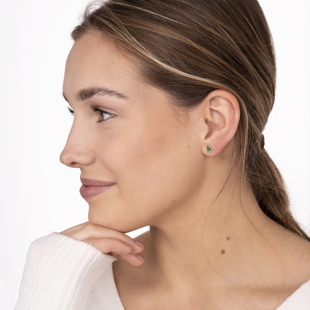 Pendientes SOXO | juego de aretes de árbol de Navidad | Galleta Ludek | bastones de navidad | idea de regalo para ella | Navidad