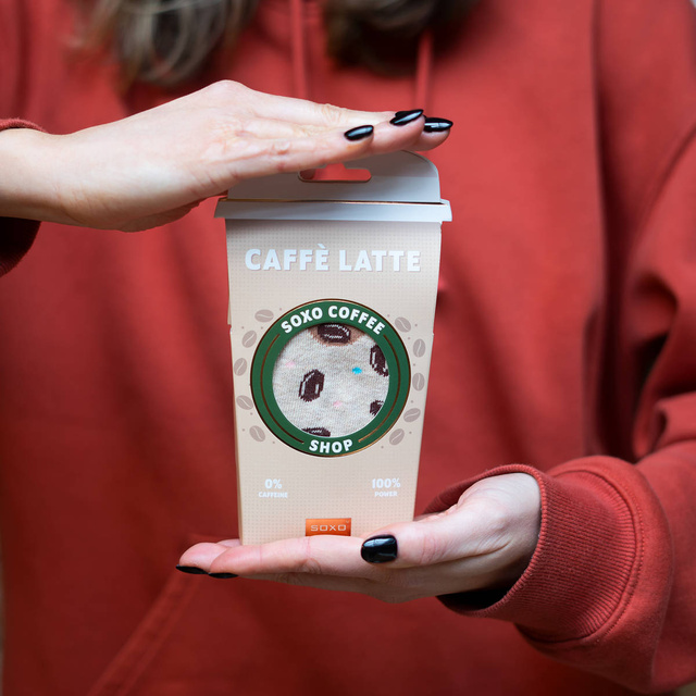 Calcetines de mujer SOXO | Café en café con leche | idea de regalo perfecta