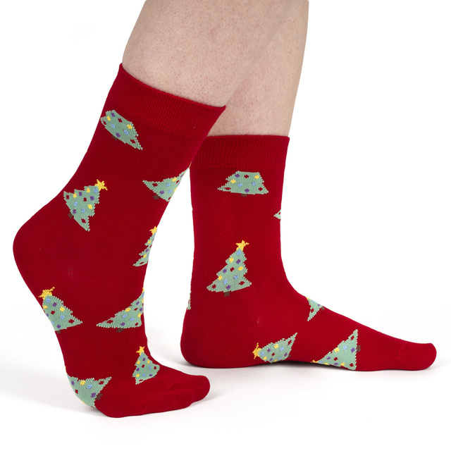 Set 4x Calcetines coloridos para hombre SOXO GOOD STUFF Calcetines de algodón de regalo de feliz Navidad
