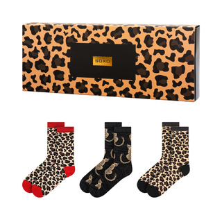 Calcetines de mujer SOXO Leopard classic en paquete - 3 pares