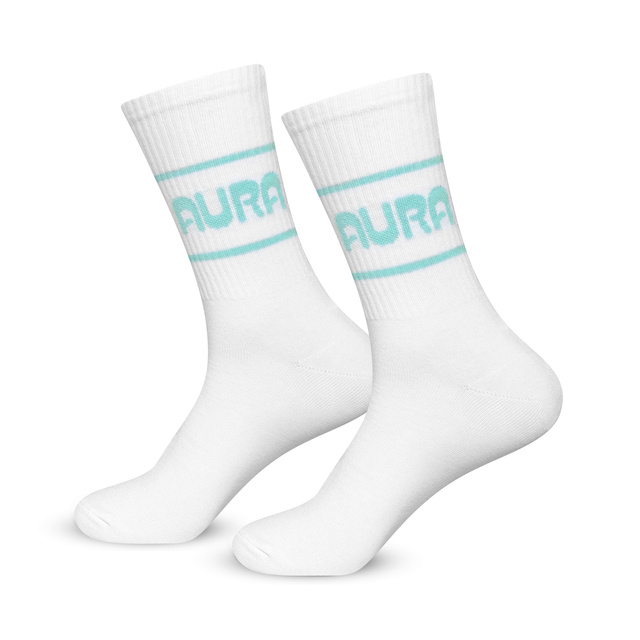 Calcetines largos blancos de hombre AURA