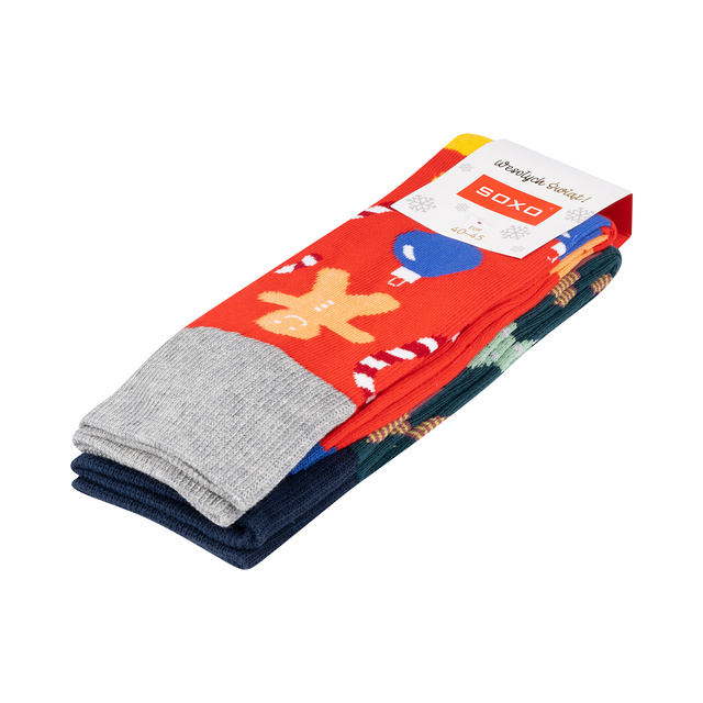 Juego de 2x calcetines de hombre SOXO GOOD STUFF de colores divertidos Navidad