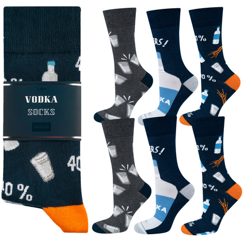 Juego de 3 calcetines coloridos para hombre SOXO GOOD STUFF Vodka