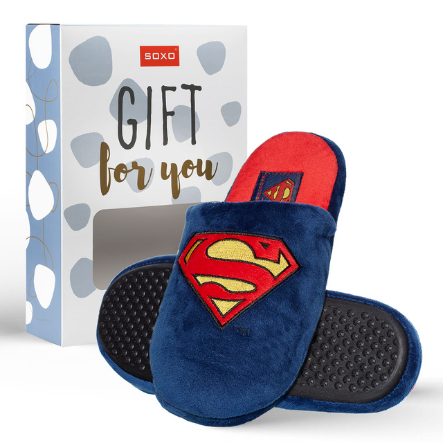 Pantuflas Hombre SOXO Superman DC Comics | en una caja de regalo