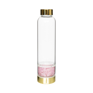 Botella de agua de cuarzo rosa 450 ml