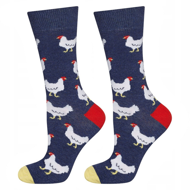 Juego de 6 calcetines coloridos SOXO GOOD STUFF para hombre en una caja de pizza