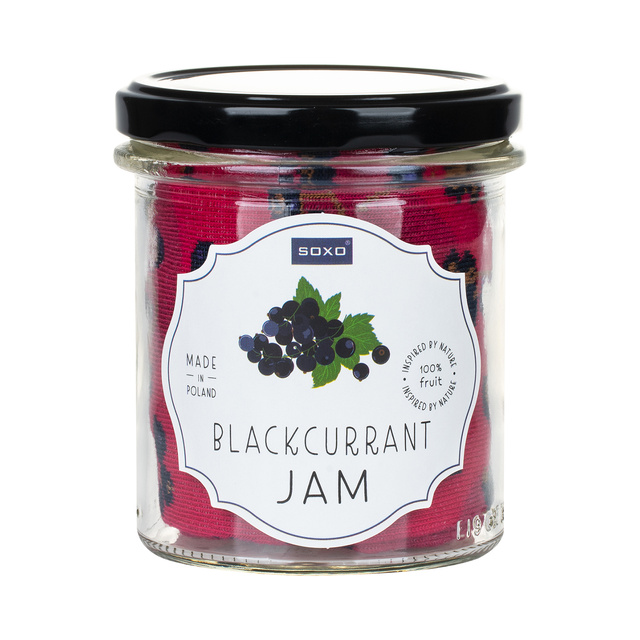 Calcetines de mujer SOXO GOOD STUFF blackcurrant jam un frasco