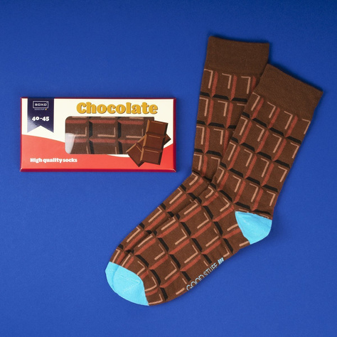 Calcetines de hombre SOXO, una barra de chocolate