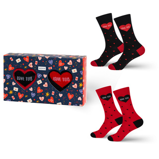 Calcetines coloridos para hombres SOXO Corazones - 2 pares