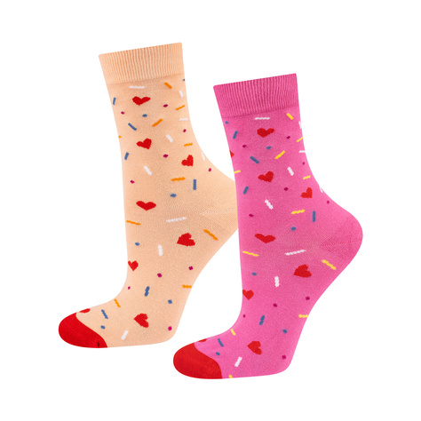 Calcetines luminosos de mujer SOXO cupcake en pack - 2 Pares