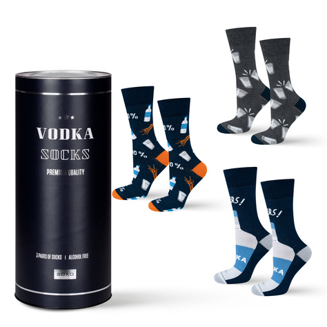 Juego de 3 calcetines coloridos para hombre SOXO GOOD STUFF Vodka 