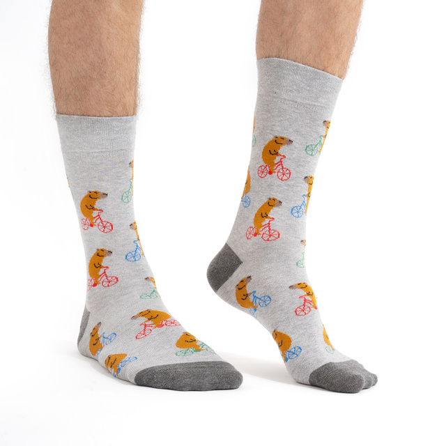 Calcetines de ciclismo SOXO para hombre con forma de carpincho - 2 