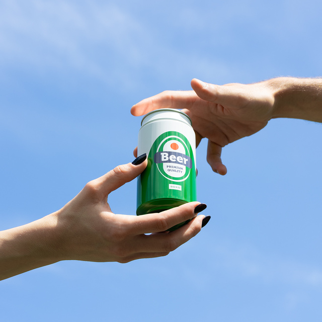 Calcetines coloridos SOXO GOOD STUFF para hombre, divertida cerveza enlatada