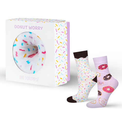 Calcetines de mujer SOXO GOOD STUFF donut en una caja