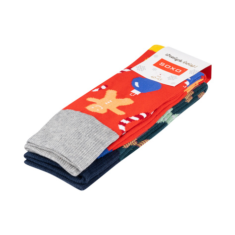 Juego de 2x calcetines de hombre SOXO GOOD STUFF de colores divertidos Navidad