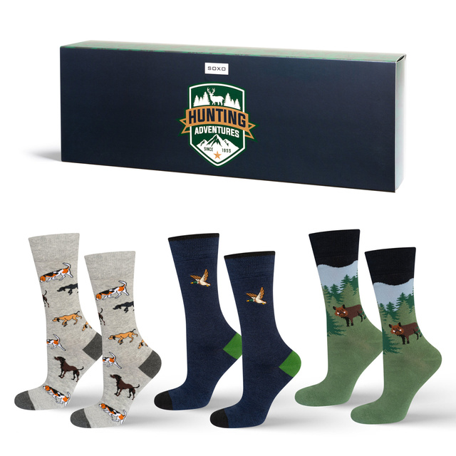 Calcetines de caza SOXO de colores para hombre - 3 pares