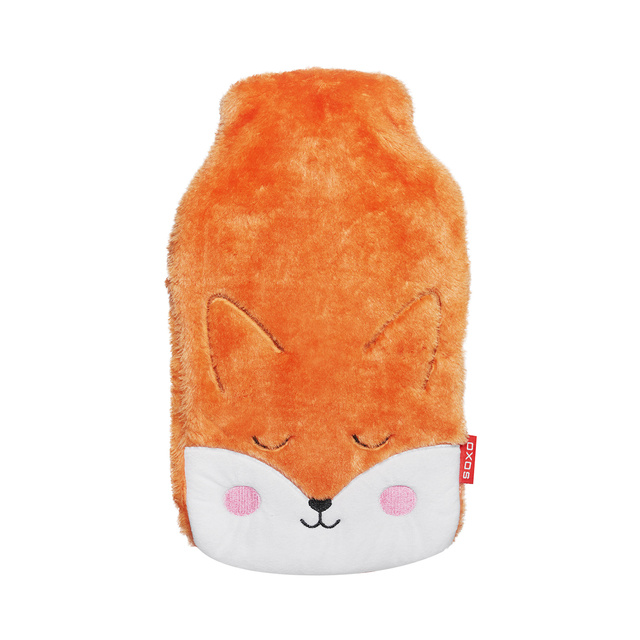 Botella de agua caliente 1.8L calentador SOXO naranja con funda de pelo peluche REGALO
