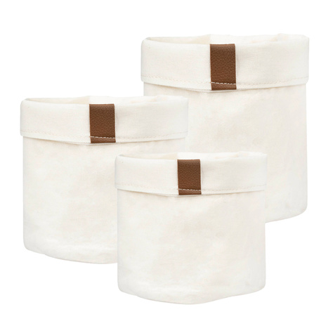 Lote de 3 cestas de baño Momo Way beige 10/13/16 cm