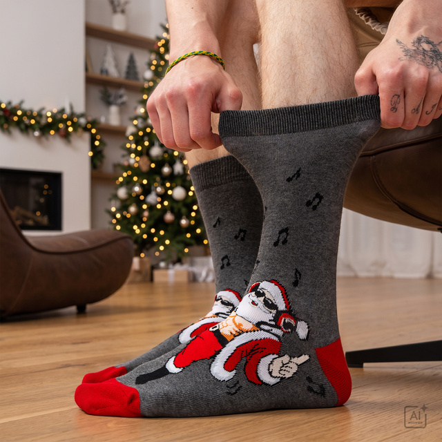 Calcetines Papá Noel Travieso DJ pack de 3 pares