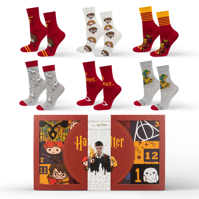 calendario de adviento Harry Potter | idea de regalo para ella | dia de san nicolas | Juego de 6 calcetines de mujer SOXO
