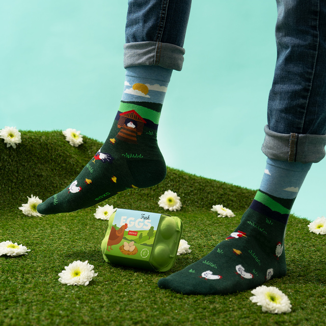 Calcetines Coloridos para Hombre SOXO Huevos de Campo - 3 Pares