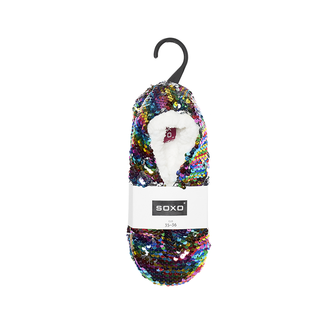 Zapatillas bailarinas para mujer SOXO 'Sequin' negras