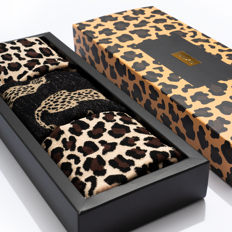 Calcetines de mujer SOXO Leopard classic en paquete - 3 pares